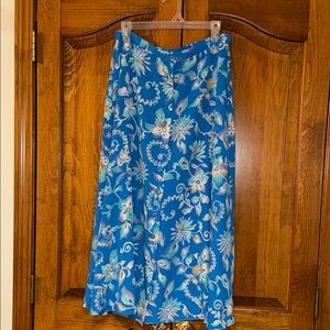 Worthington Blue Floral Skirt